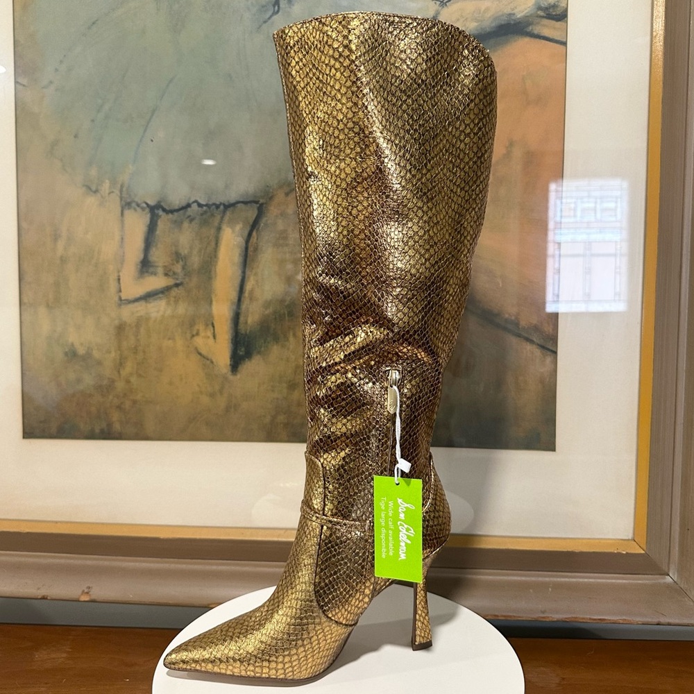 🌸SAM EDELMAN🌸 Elia Knee High Boot Medallion Gold Size: 6.5M - Picture 5 of 10